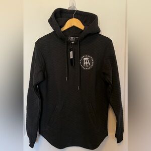 🆕Barstool Sports Black Viva Premium Quilted Stool Star Hoodie Mens New with Tags